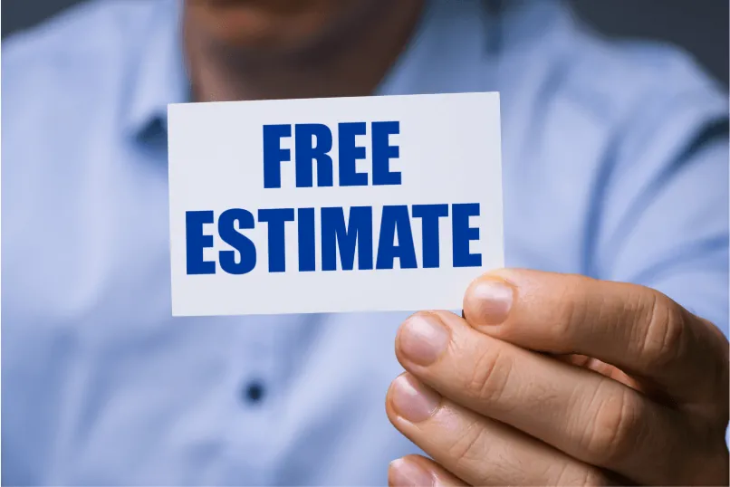 Free estimate card
